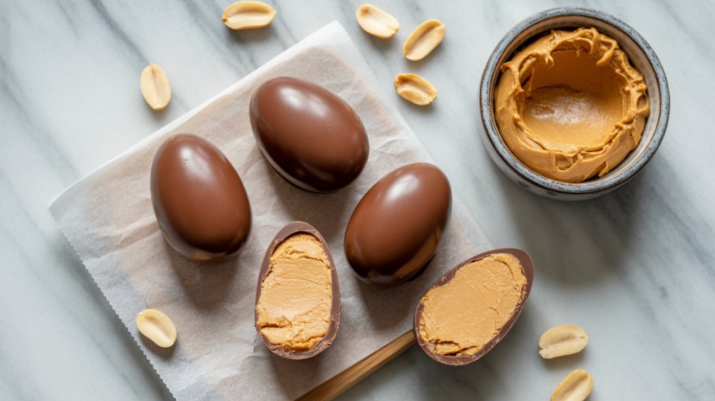 Erdnussbutter-Eier – Ein köstlicher Genuss! Rezept 1 Erdnussbutter-Eier – Ein köstlicher Genuss 2