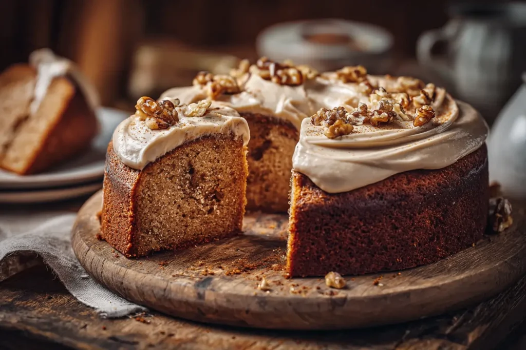 Bananenkuchen mit brauner Buttercreme Bananenkuchen mit brauner Buttercreme