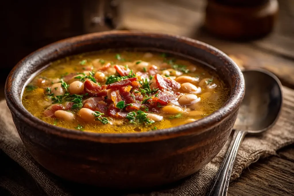 Bohnensuppe mit Speck Rezept