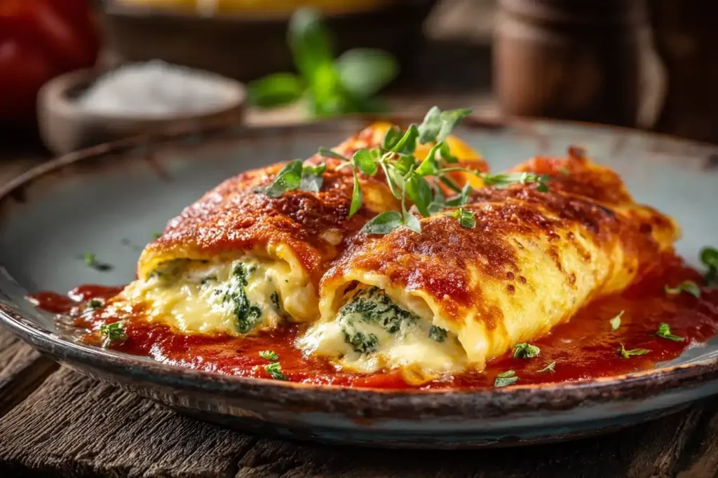 Cannelloni mit Spinat und Frischkäse Rezept