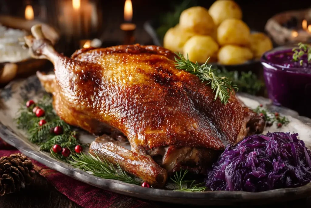 Gänsebraten Rezept innen saftig, außen knusprig