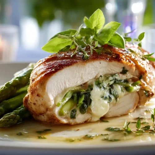 Hähnchenbrust mit Spargelfüllung Rezept