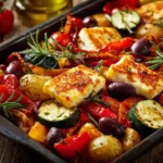 Mediterranes Ofengemüse mit Halloumi Ein Genuss aus dem Ofen