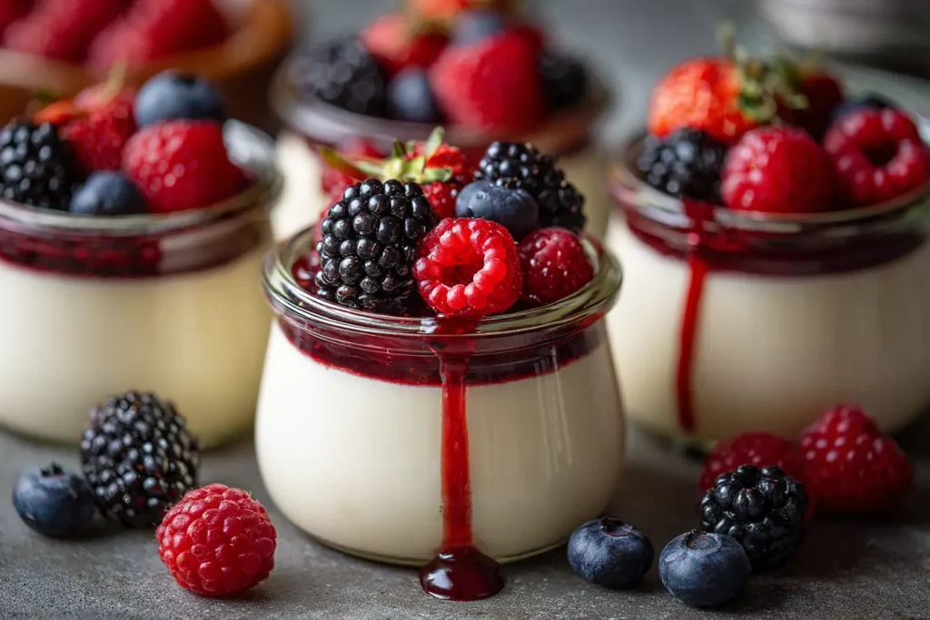Panna Cotta, einfaches Dessert im Glas