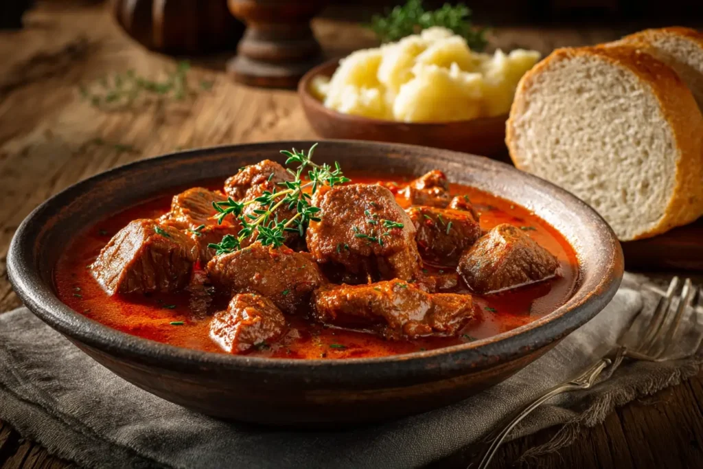 Rindsgulasch aus Österreich Rezept Rindsgulasch aus Österreich Rezept