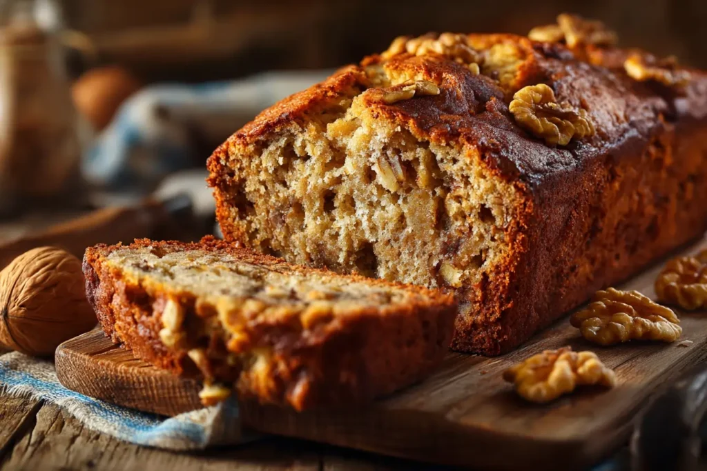 Saftiges Bananenbrot mit Walnüssen