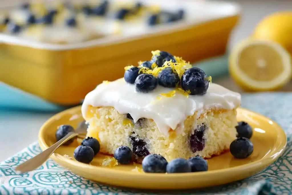Blaubeer-Zitronenkuchen vom Blech