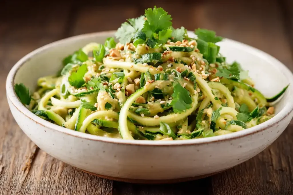 Kalte Zucchini-Nudeln mit Erdnuss‑Sesam‑Soße 2