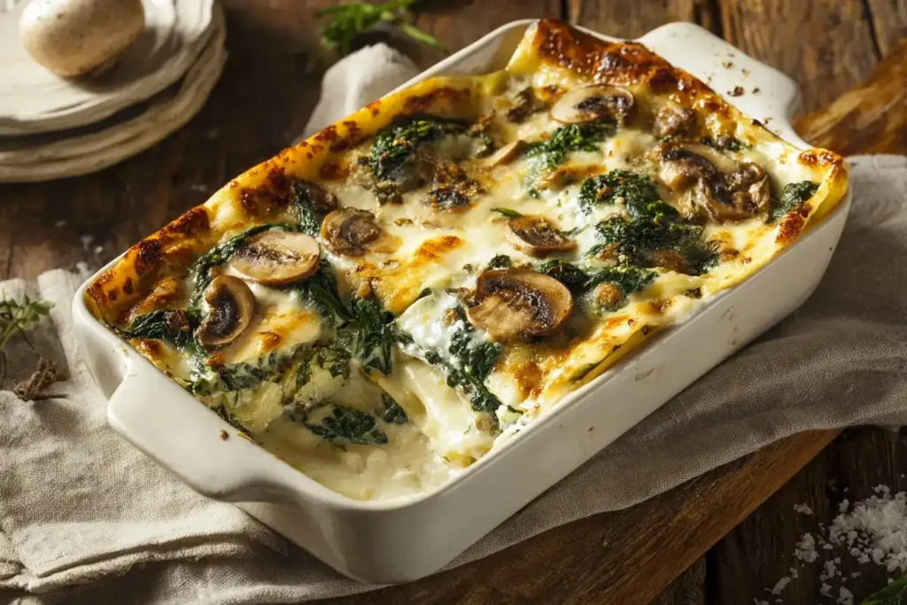 Spinat-Champignon-Lasagne – vegetarisch & cremig Spinat-Champignon-Lasagne – vegetarisch & cremig