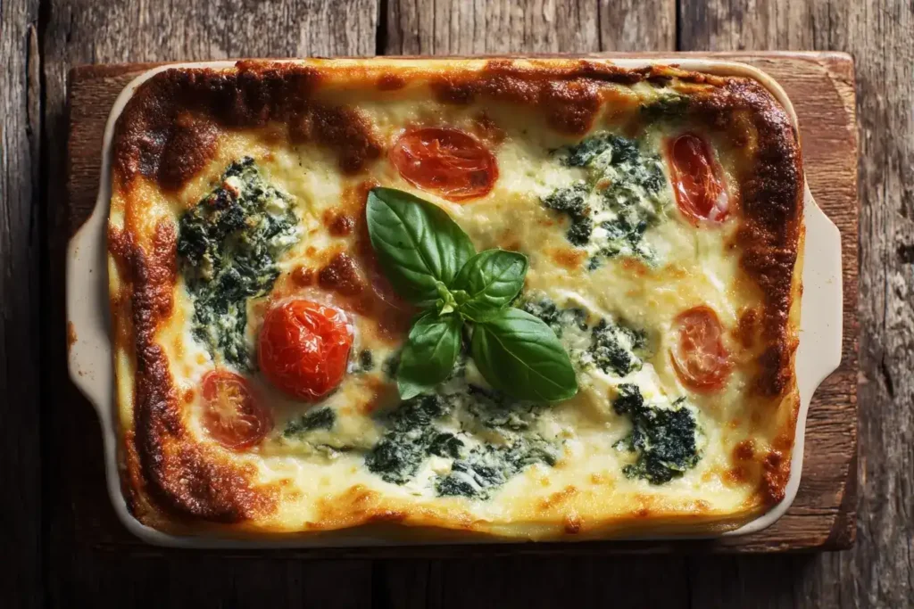 Spinatlasagne mit Feta und Tomaten – Herzhaft, cremig & vegetarisch 2