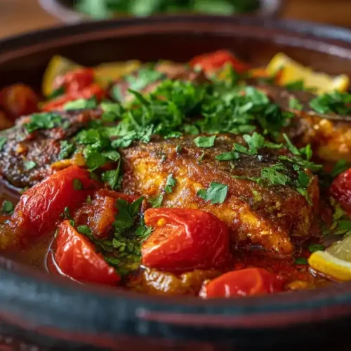 Asa Wot äthiopischer Fischeintopf mit Fisch, Tomaten und Limette