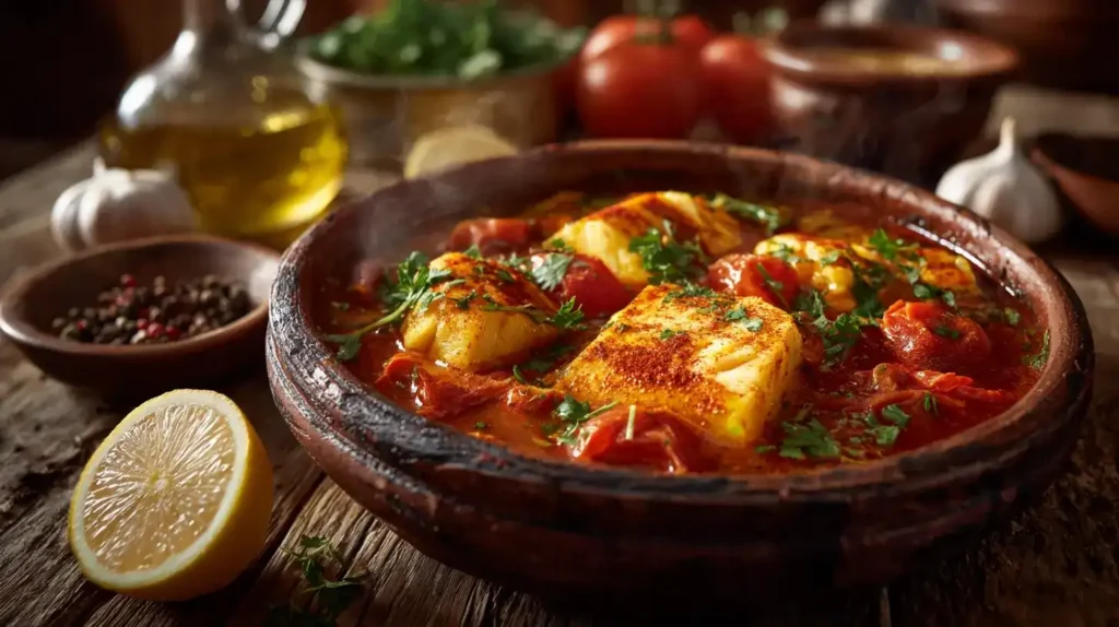 Servierter Asa Wot Eintopf mit Berbere-Gewürz und frischem Koriander