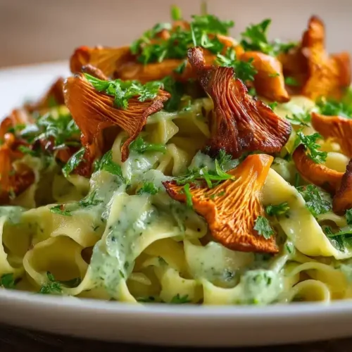 Cremige Pfifferling Pasta mit Petersilie