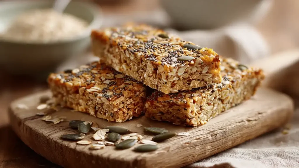 Knusprige Haferflocken-Stangen als gesunder Snack