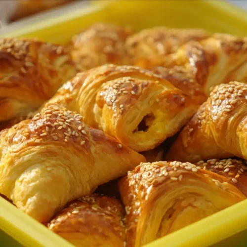 Hot-Dog-Sterne in Lunchbox – knuspriger Blätterteig-Snack mit Würstchen und Käse