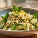 Orzo-Zucchini-Salat mit Kichererbsen und Ziegenkäse