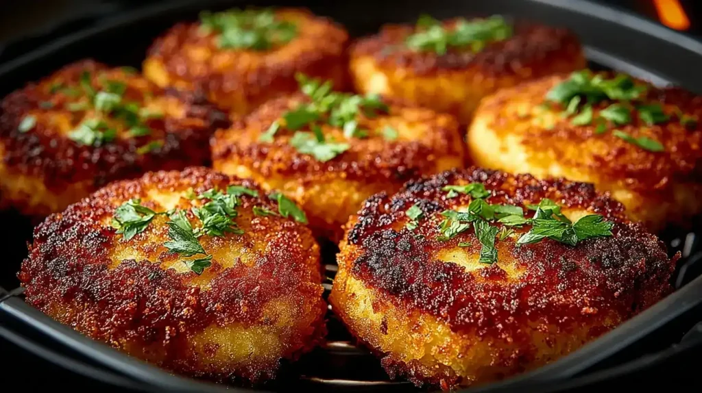 Reisfrikadellen im Airfryer goldbraun gebacken – perfekte Resteverwertung