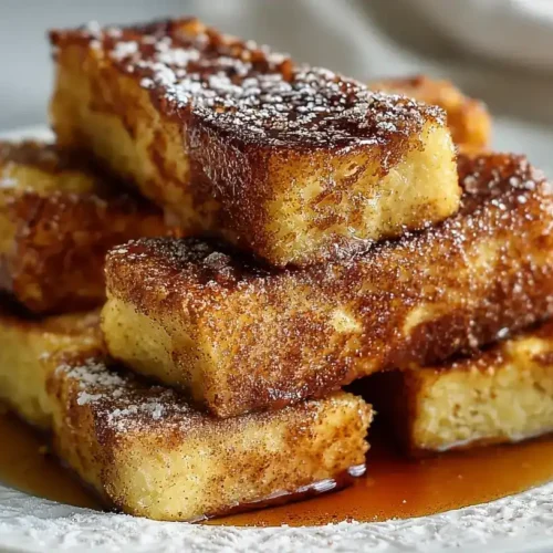 French Toast Sticks aus dem Airfryer auf Teller mit Zimt und Zucker