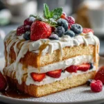 Milchmädchenkuchen Rezept mit cremiger Sahnefüllung und Kondensmilch