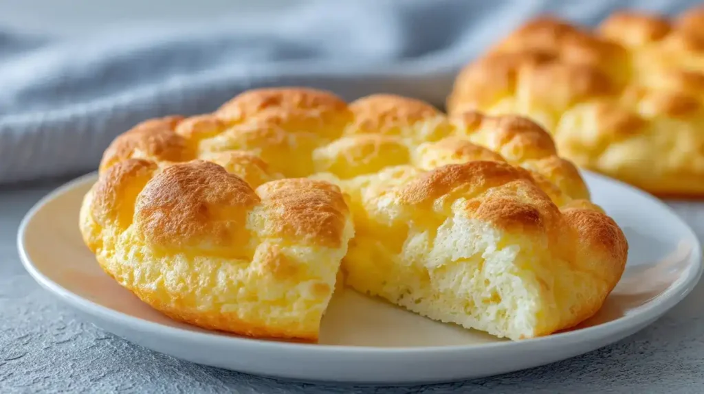 Wolkenbrot Rezept fluffig gebacken auf Teller